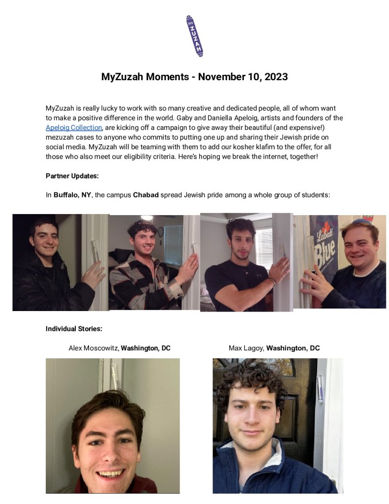 thumbnail of MyZuzah Moments – November 10, 2023